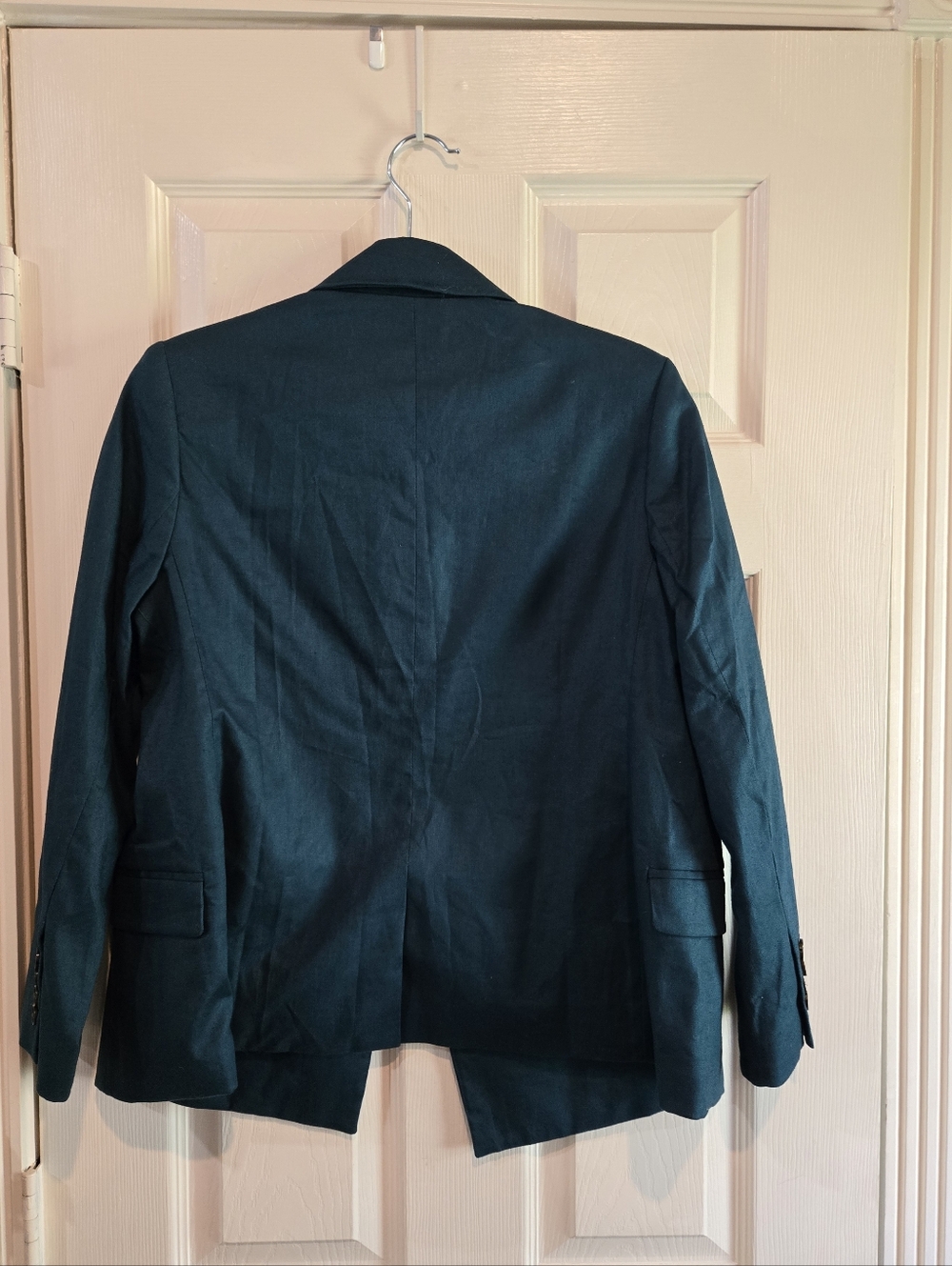 Banana Republic Blazer 6 Petite Linen Blend Teal Blue Green Blazer Career - Picture 3 of 7